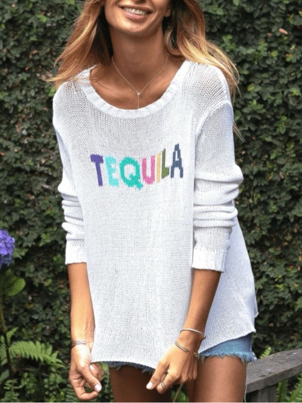 Wooden Ships White Tequila Crewneck Sweater